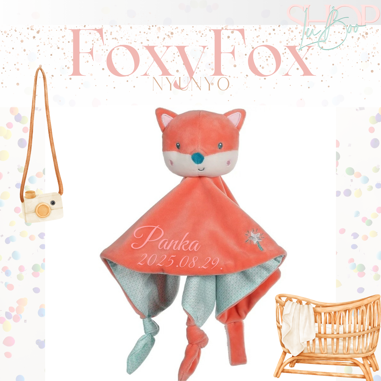 FoxFoy névre szóló róka nyúnyó (25 cm)