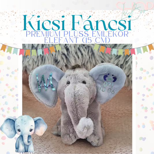 Kicsi Fáncsi - Prémium plüss emlékőr elefánt (15 cm)