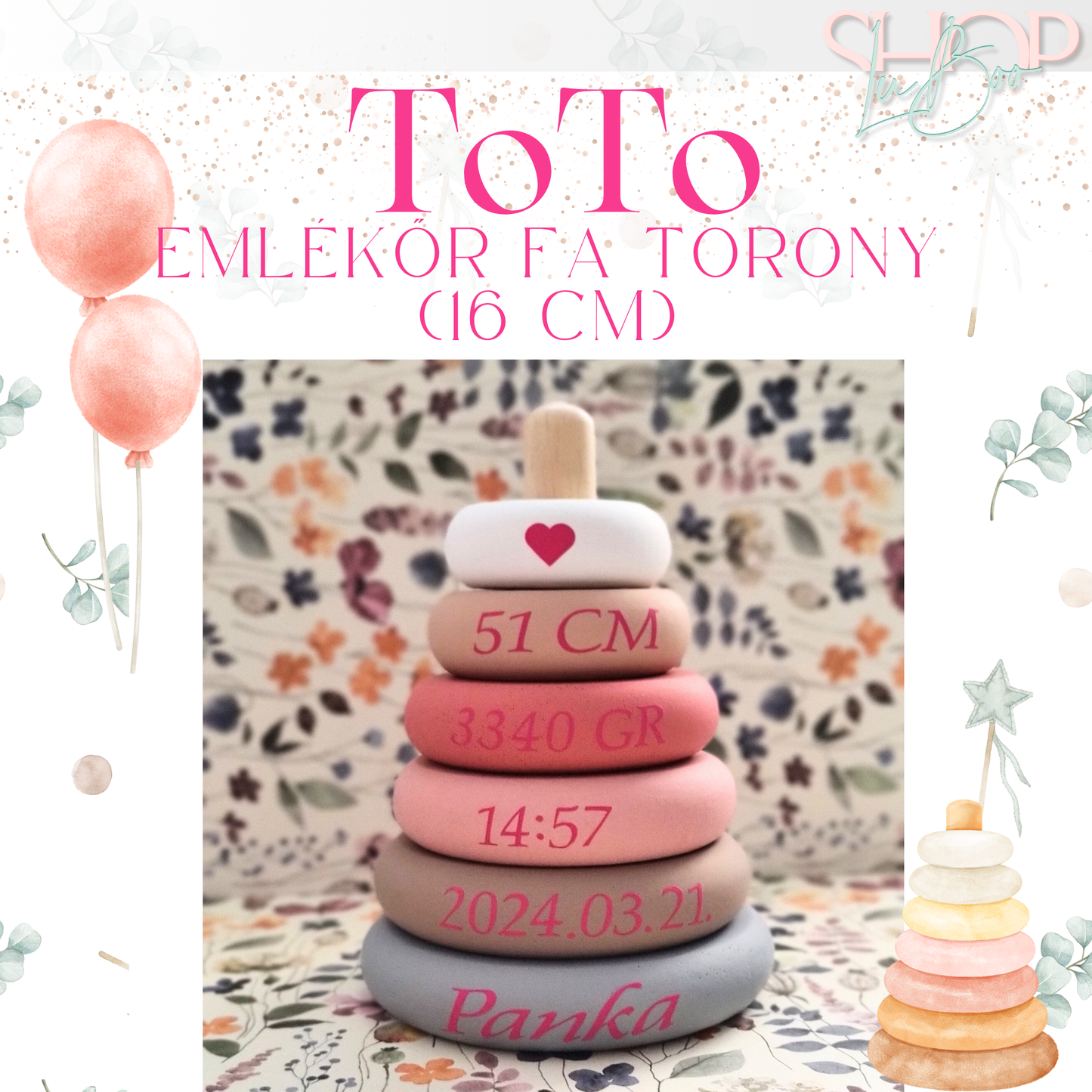 ToTo - Emlékőr fa torony (16-20 cm)
