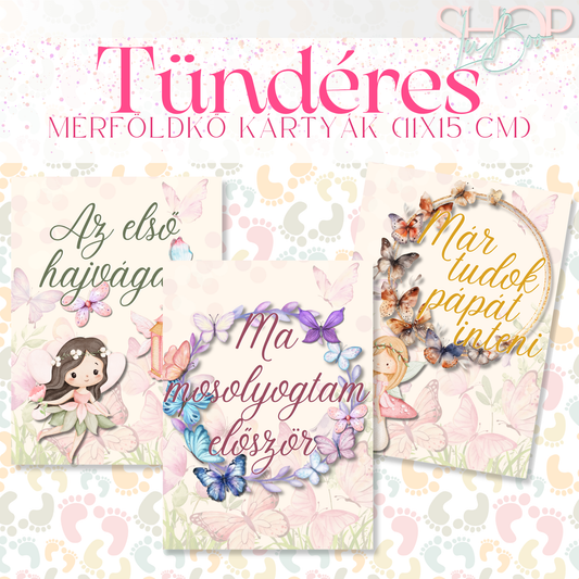 Mérföldkő kártyák - Tündéres (11x15 cm)