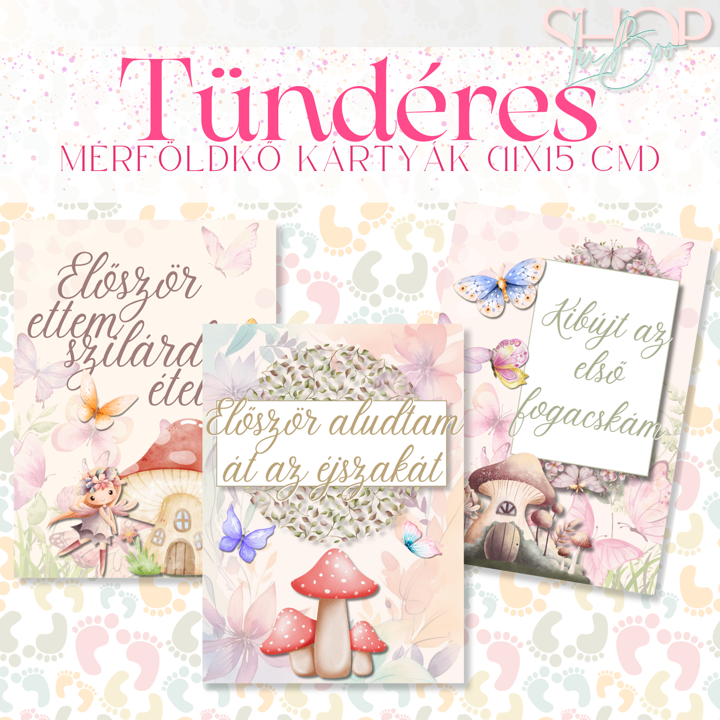 Mérföldkő kártyák - Tündéres (11x15 cm)